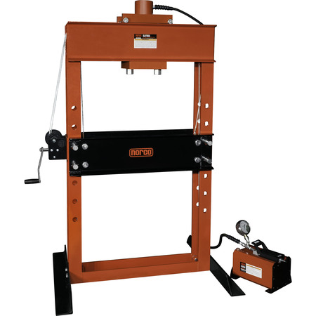NORCO PROFESSIONAL LIFTING 50 Ton Press with Air/Hydraulic Foot Pump - 13 1/4" Stroke 78077
